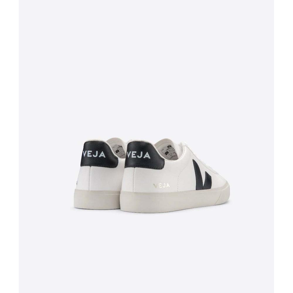 Veja CAMPO CHROMEFREE Women's Low Tops Sneakers White/Black | NZ 592LIS